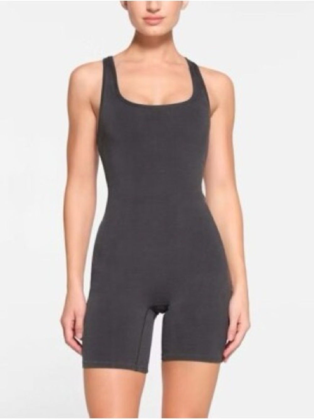 SKIMS Dark Gray Sculpting Short Bodysuit